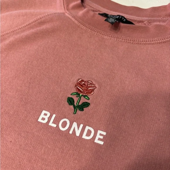 Brunette The Label Pink Rose “Blonde” Sweater - Picture 4 of 7